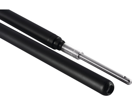 Schwarzer Aussteller mit silberner Stange