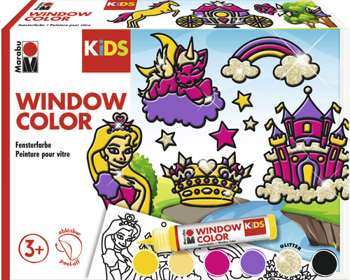 Marabu KiDS Window Color Set Prinzessin 6x 25 ml Marabu Window Color Kids Malset für Fensterbilder