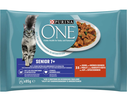 Nourriture sèche pour chats Purina One Senior 7+ au poulet et haricots verts 1.4 kg