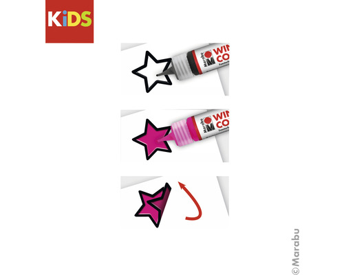 Illustration de l''application de peinture pour fenêtre pour créer une image de fenêtre en forme d''étoile