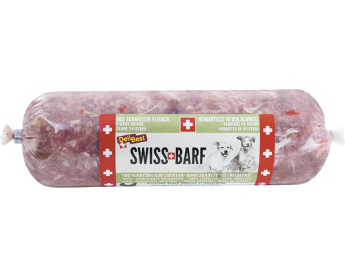DeliBest SWISS BARF Poulet Menu 500 g Verpackte Wurst Swiss Barf Hundefutter