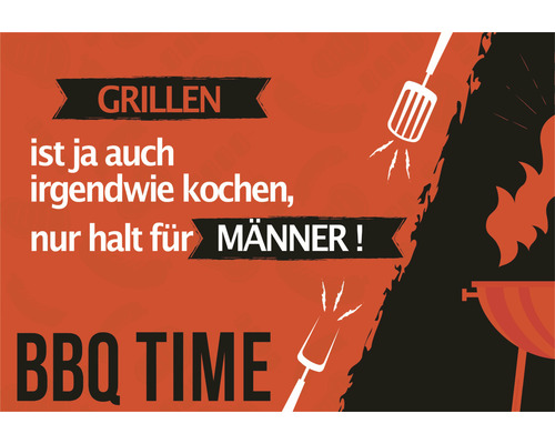 Tapis de protection de sol barbecue BBQ Time Männer rouge 75x120 cm