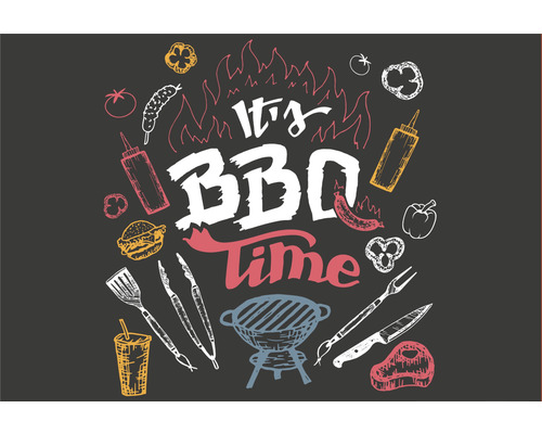 Tapis de protection de sol barbecue It's BBQ Time multicolore 75x120 cm It's BBQ Time