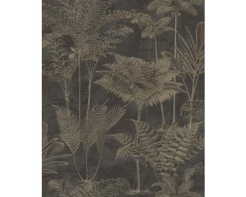 Papier peint intissé 555165 Lirico feuilles or Papier peint avec motif de plantes