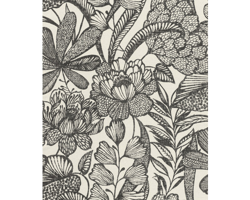 Papier peint intissé 555325 Lirico floral nature Gros plan d''un tissu à motif floral