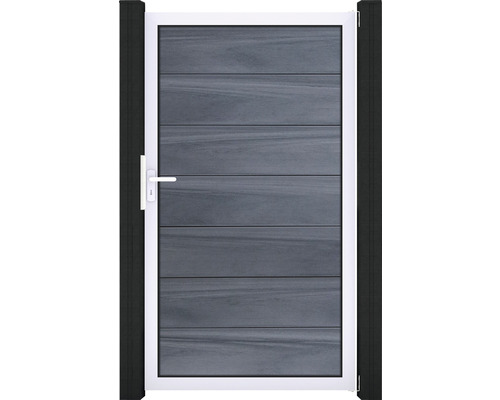 Portail simple GroJa Flex Grande cadre aluminium 100 x 180 cm gris pierre