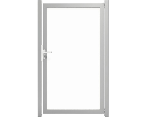 Portail simple GroJa Belfort cadre aluminium 100 x 180 cm verre transparent