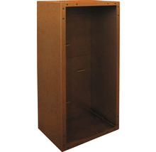 Kaminholzunterstand Palatino Corten mit Rückwand 55 x 40 x 120 cm braun