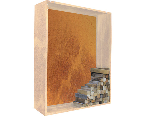 Panneau mural décoratif avec motif de pile de bois