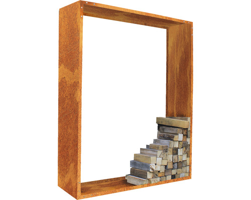 Kaminholzunterstand Palatino Corten 150 x 40 x 180 cm braun Kaminholzunterstand Palatino Corten 150 x 40 x 180 cm braun
