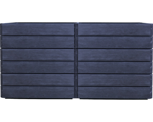 Jardinière rectangulaire en lattes de bois