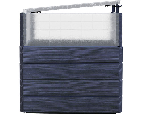 Jardinière surélevée avec couche chaude en bois et plastique