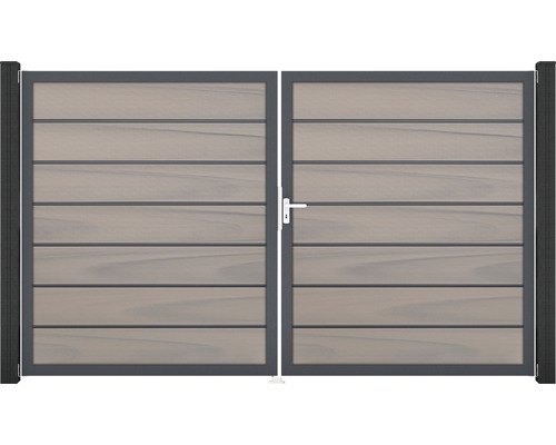 Doppeltor GroJa Flex Grande Premium rechts Rahmen anthrazit 300 x 180 cm bi-color co-extrudiert