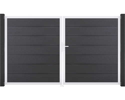 Doppeltor GroJa Flex Grande rechts Rahmen Aluminium 300 x 180 cm anthrazit