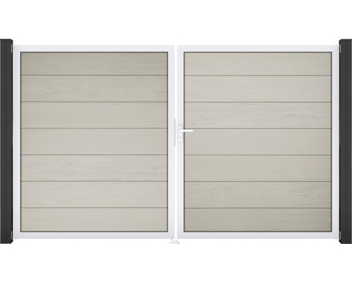 Portail double GroJa Flex Grande droite cadre aluminium 300 x 180 cm bi-colore