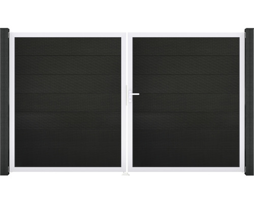 Doppeltor GroJa Flex Grande rechts Rahmen Aluminium 300 x 180 cm schwarz