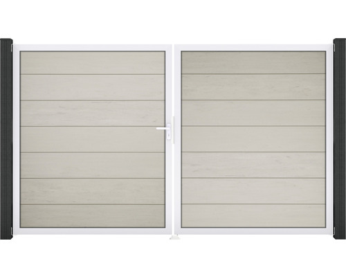 Portail double GroJa Flex Grande gauche cadre aluminium 300 x 180 cm bi-colore