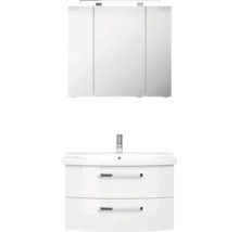 Badezimmerset mit Spiegelschrank, Waschbecken und Unterschrank