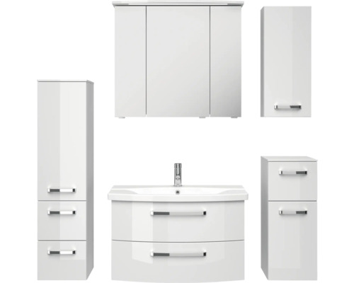 Set de meubles de salle de bains Pelipal xpressline 4010 144 cm blanc 6 pièces 4010.0807111092