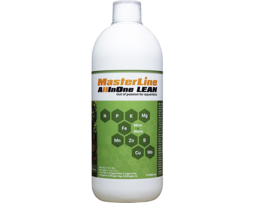 Aquariumpflanzendünger MasterLine AllinOne Lean 1000 ml Mikro- und Makronährstoff Kombidünger für Becken mit Soil