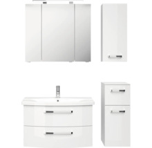 Ensemble de salle de bains composé d''une armoire de toilette, d''un meuble sous-lavabo et d''une armoire latérale