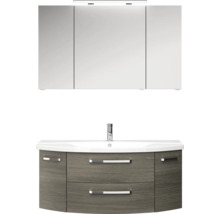 Badezimmermöbel-Set mit Waschbeckenunterschrank, Waschbecken und Spiegelschrank