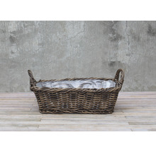 Pflanzkorb Polyrattan 44x27x12 cm braun