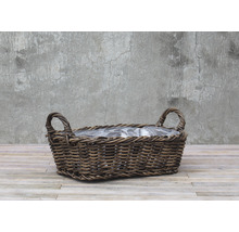 Pflanzkorb Polyrattan 44x27x12 cm braun