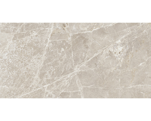 Carrelage sol et mur en grès-cérame fin Pietra Marmo greige 60x120x0.9 cm veiné rectifié