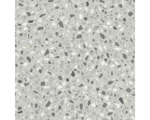 Gros plan d''un carreau de sol au design terrazzo avec différents agrégats de pierre