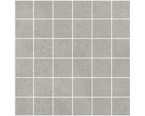 Mosaïque en grès cérame Laurent argent mat 30x30 cm Mosaïque en grès cérame Laurent argent mat 30x30 cm