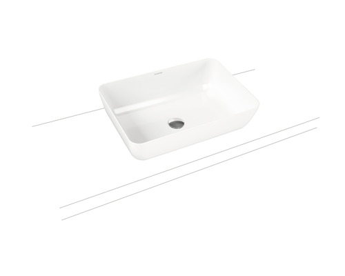 Lavabo à poser KALDEWEI CAYONO 52 cm x 35,5 cm blanc alpin brillant Émaillé 913506000001