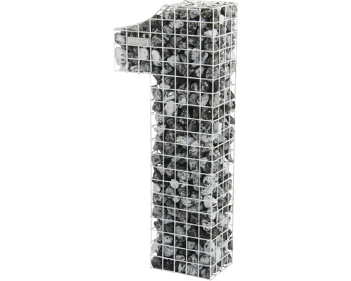 Forme de grille bellissa gabion en chiffre 1 35 x 21 x 100 cm