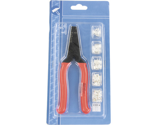 Pince à dénuder avec 150 embouts de câble en kit