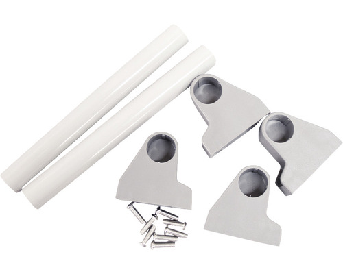 Befestigungsset mit Rohren, Halterungen und Schrauben