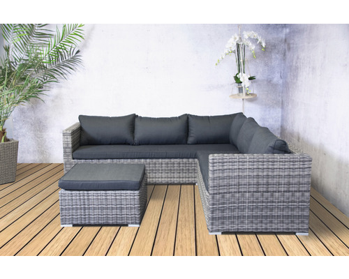 Ilot lounge SenS-Line garden furniture Gerona Canapé lounge 228 x 228 x 90 cm polyester gris