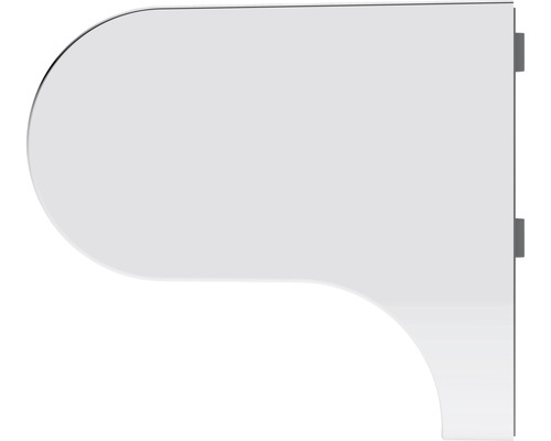 Étagère en verre avec bords arrondis