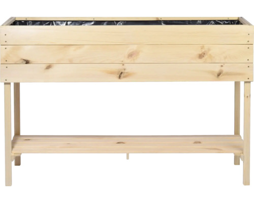 Jardinière surélevée en bois avec espace de rangement