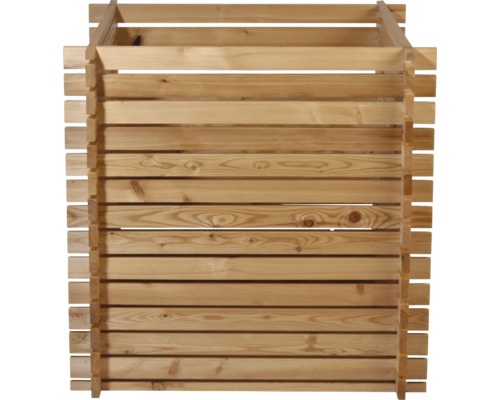Composteur en bois à lattes de bois
