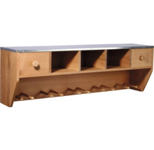 Holzwerkbank mit Schubladen und Ablagefächern