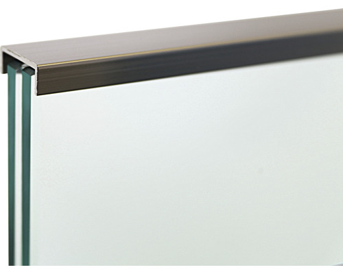 Handlauf für Pertura Pontos Glasgeländer silber 7.5x20.5x2000 mm