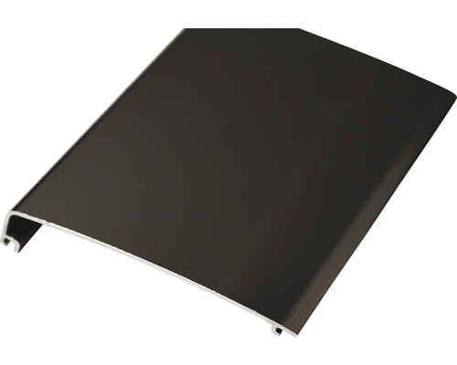 Profilé de recouvrement pour garde-corps en verre Pertura Pontos noir 1.5x104.3x2000 mm