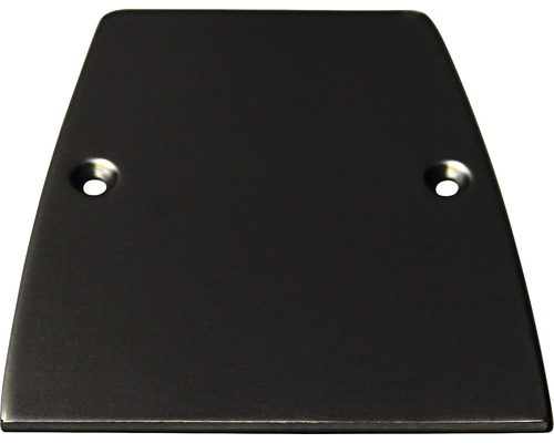 Couvercle d'extrémité pour garde-corps en verre Pertura Pontos noir 3x95x105.5 mm Plaque de recouvrement avec deux trous