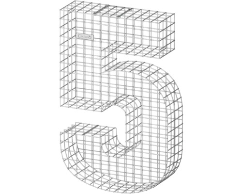 Gabion en forme de chiffre 5