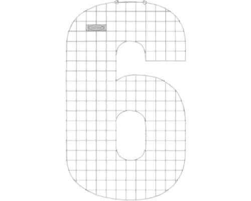 Figurine décorative numéro 6 en treillis métallique