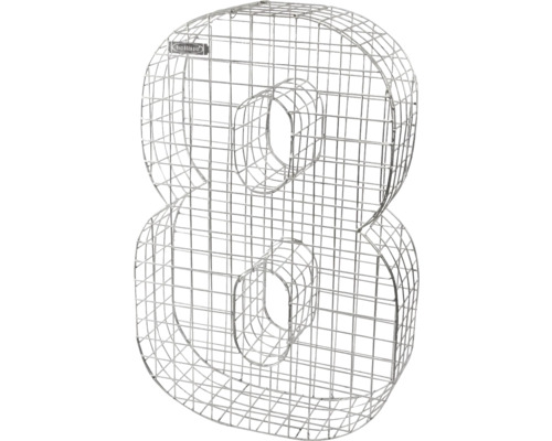 Gabion en forme de chiffre huit en fil métallique