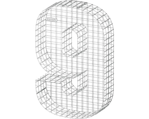 Gabion chiffre neuf en treillis métallique