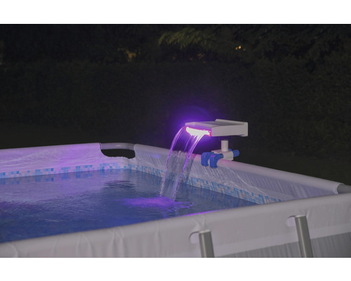 Piscine gonflable avec cascade solaire pour piscines