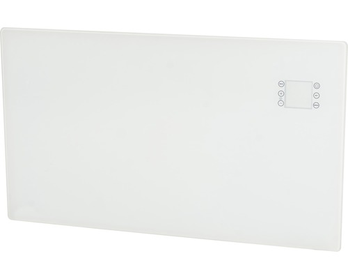 Weisser Heizkörper mit Bedienfeld