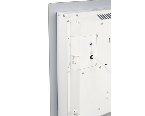 Arrière d''un radiateur avec interrupteur et raccordement de câble